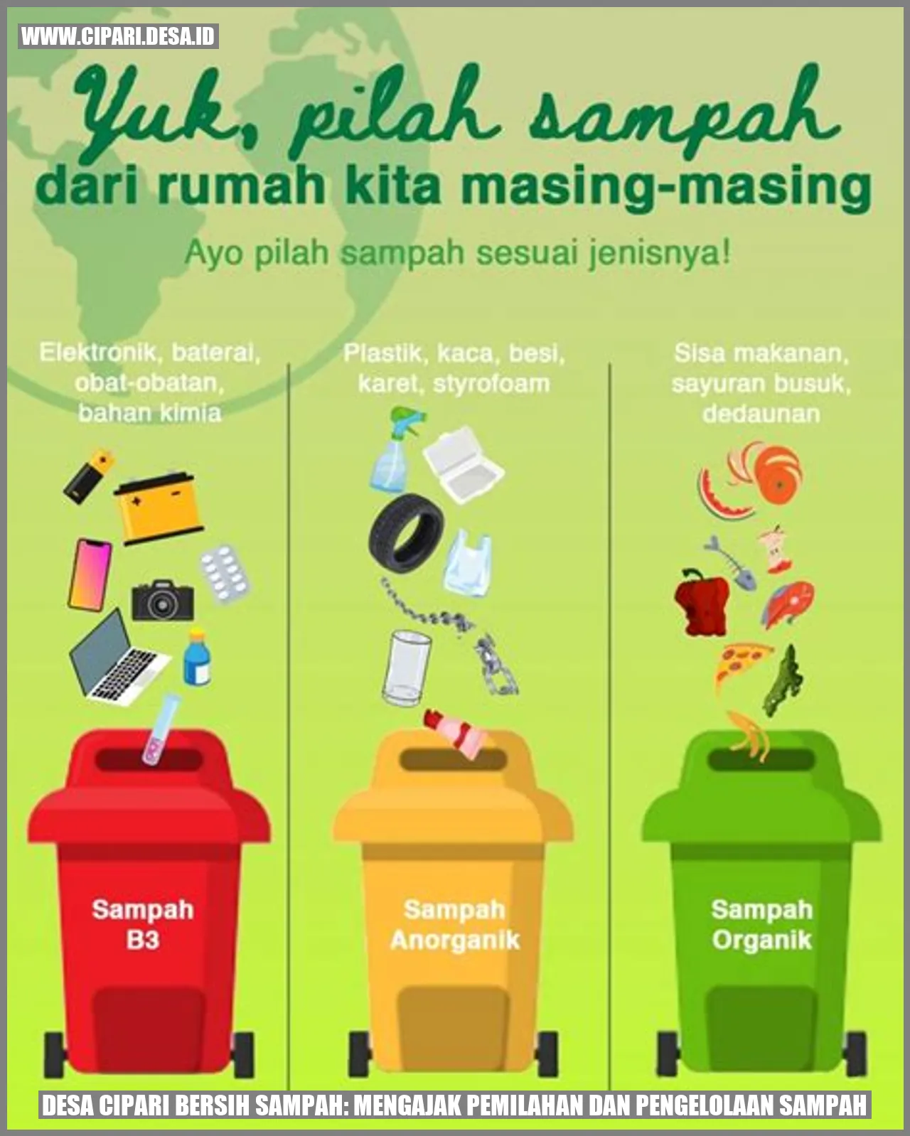 Desa cipari Bersih Sampah: Mengajak Pemilahan dan Pengelolaan Sampah