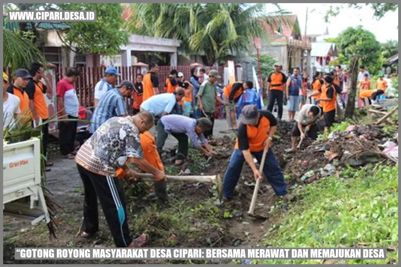 Gotong Royong Masyarakat Desa Cipari