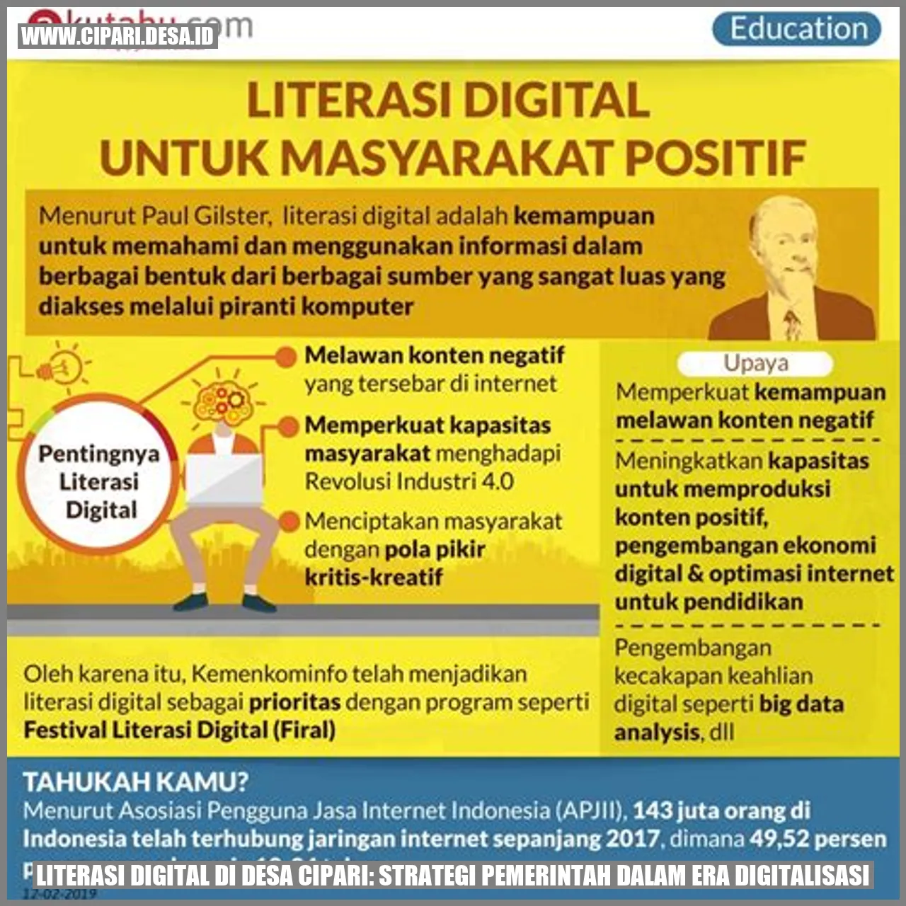 Pelatihan literasi digital di Desa Cipari